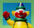 advertising clown blimp
