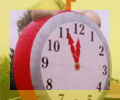 advertising clock blimp